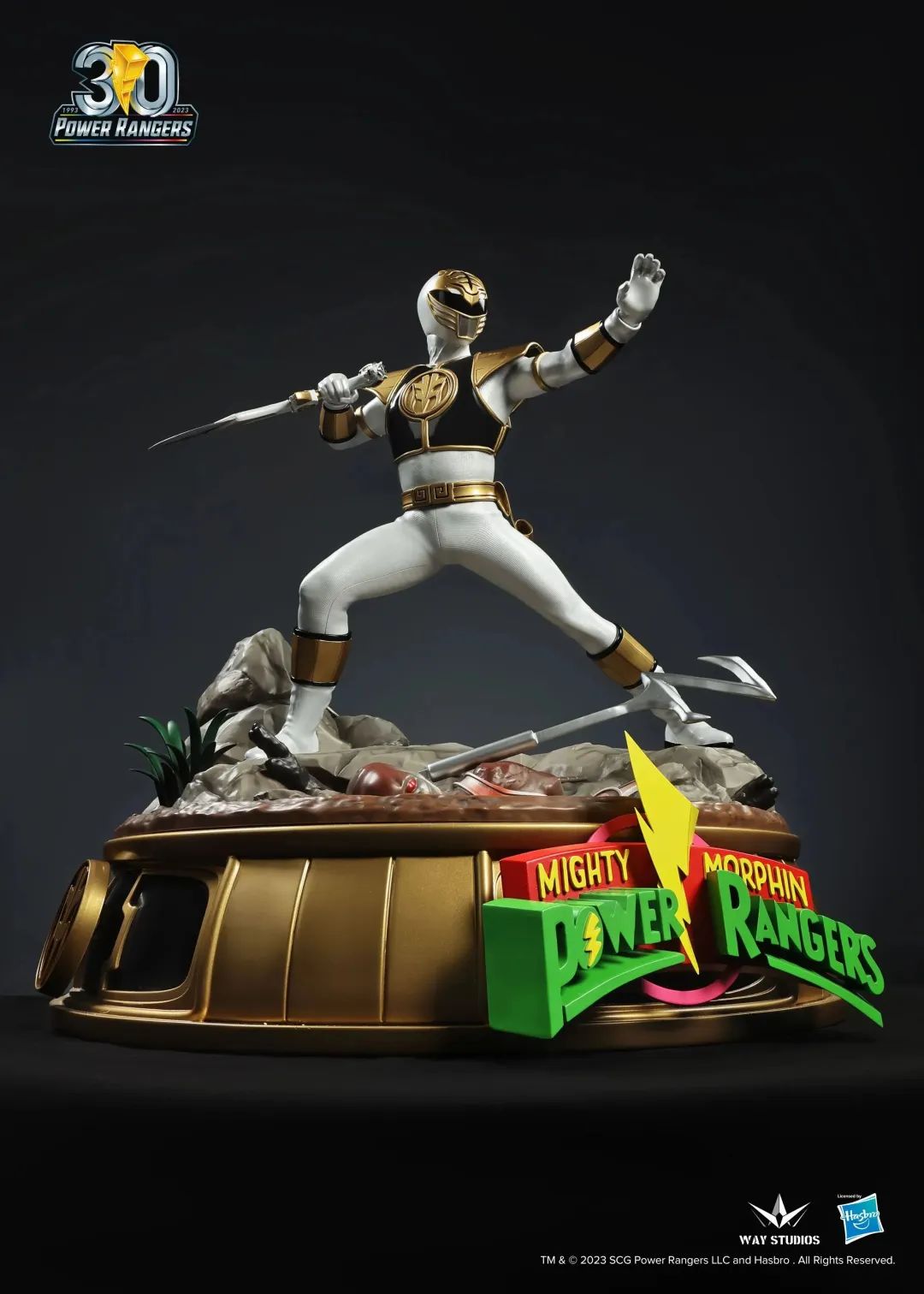 [PREORDER] WayStudios Mighty Morphin White Ranger 1/4 Scale Statue