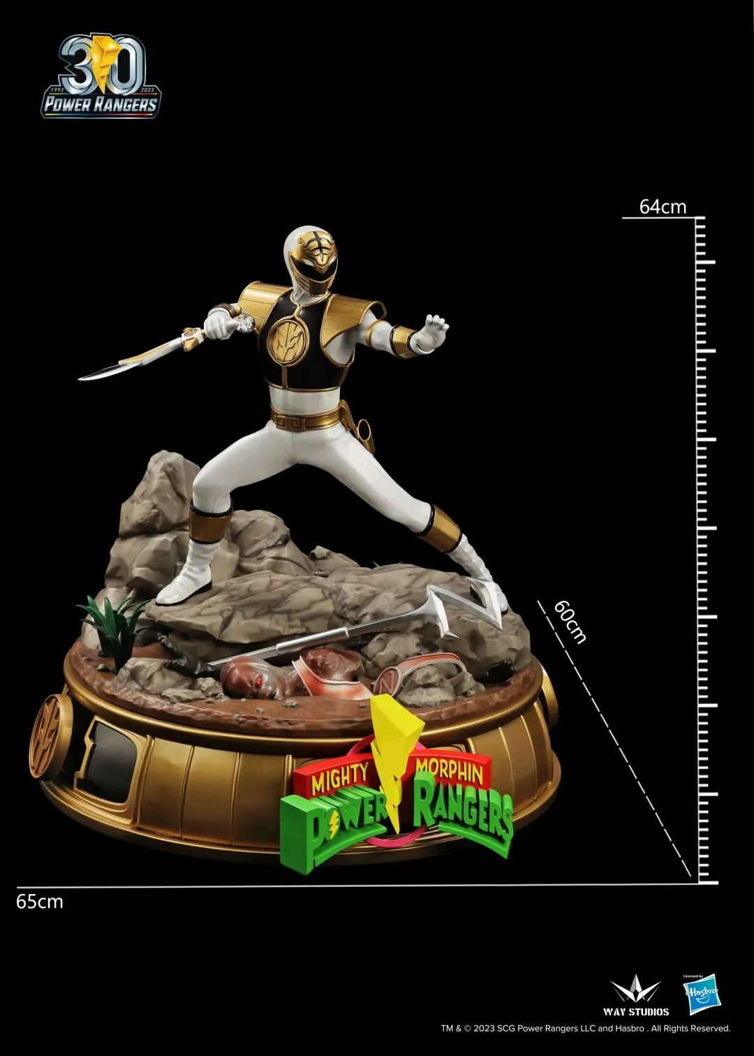 [PREORDER] WayStudios Mighty Morphin White Ranger 1/4 Scale Statue