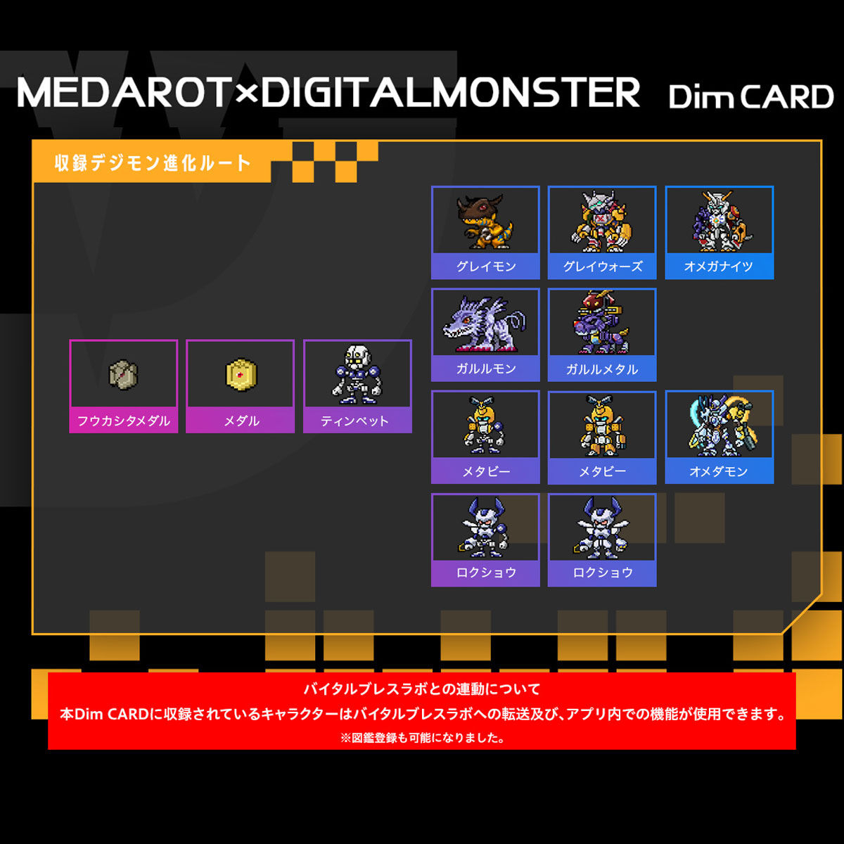 Medarot x DigitalMonster Vital Bracelet Dim Card