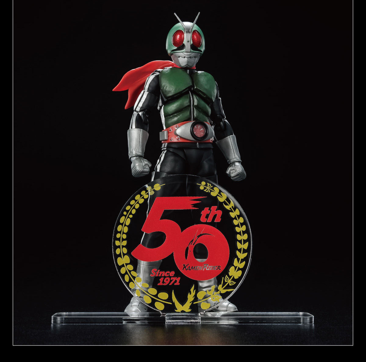 Kamen Rider 50th Anniversary Logo Display