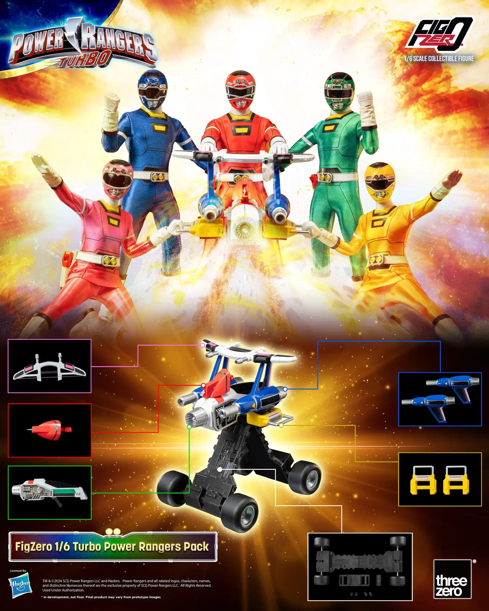 [PREORDER] FigZero Power Rangers Turbo 1/6 Scale Figure Team Pack