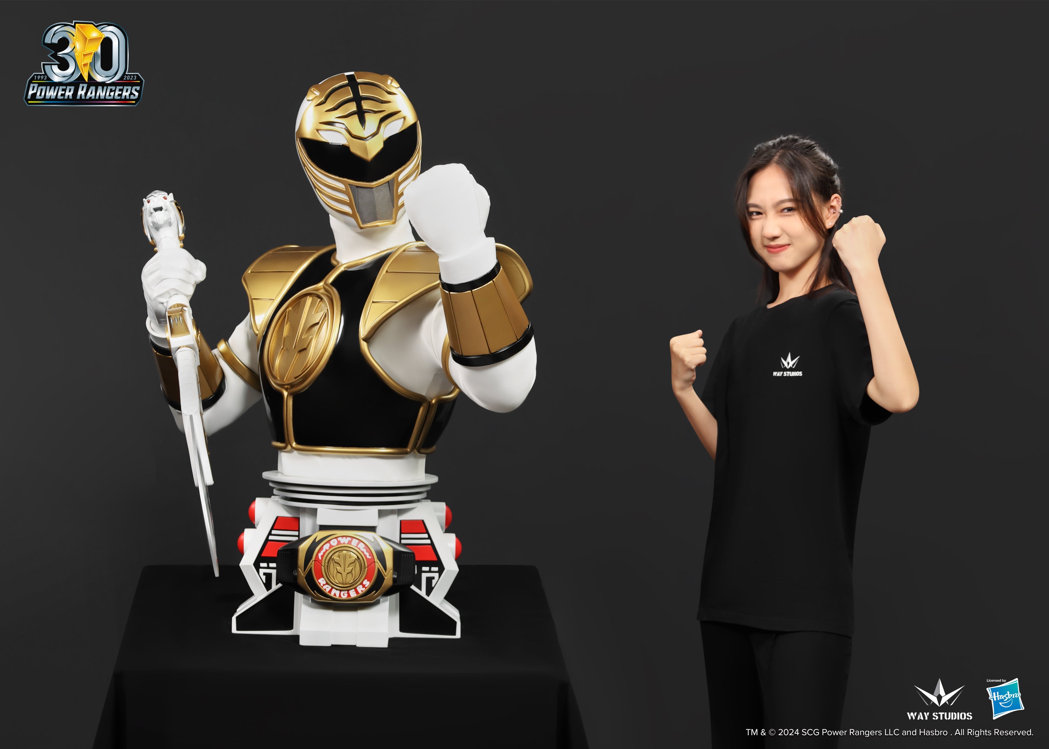 [PREORDER] WayStudios Power Rangers Series White Ranger Life Size Bust