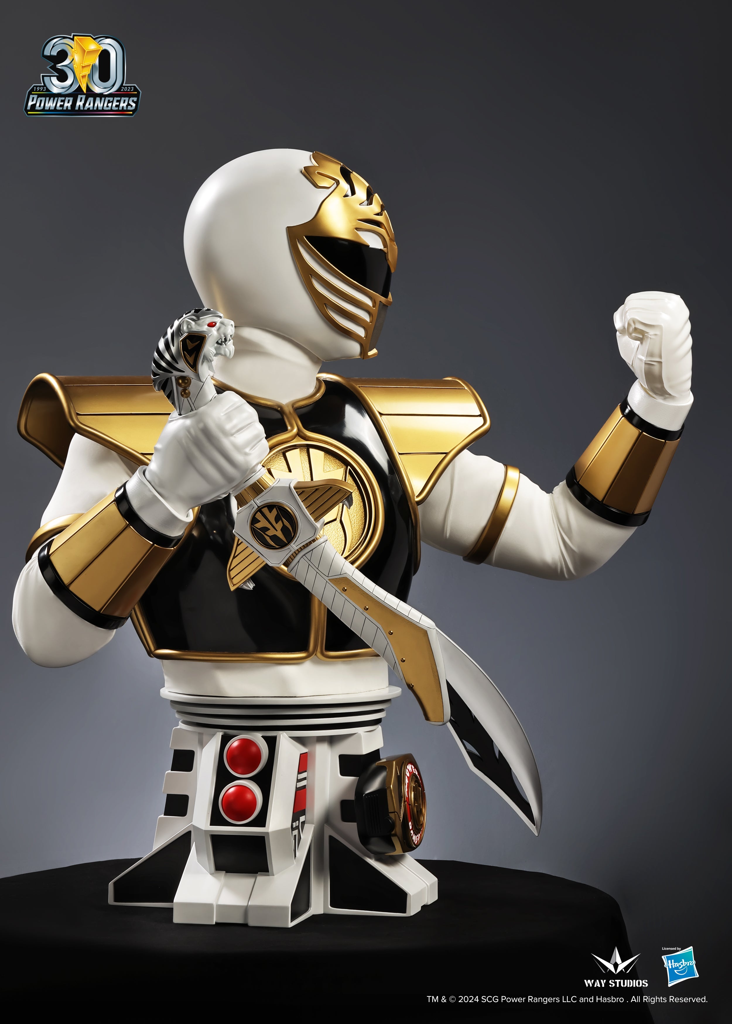 [PREORDER] WayStudios Power Rangers Series White Ranger Life Size Bust