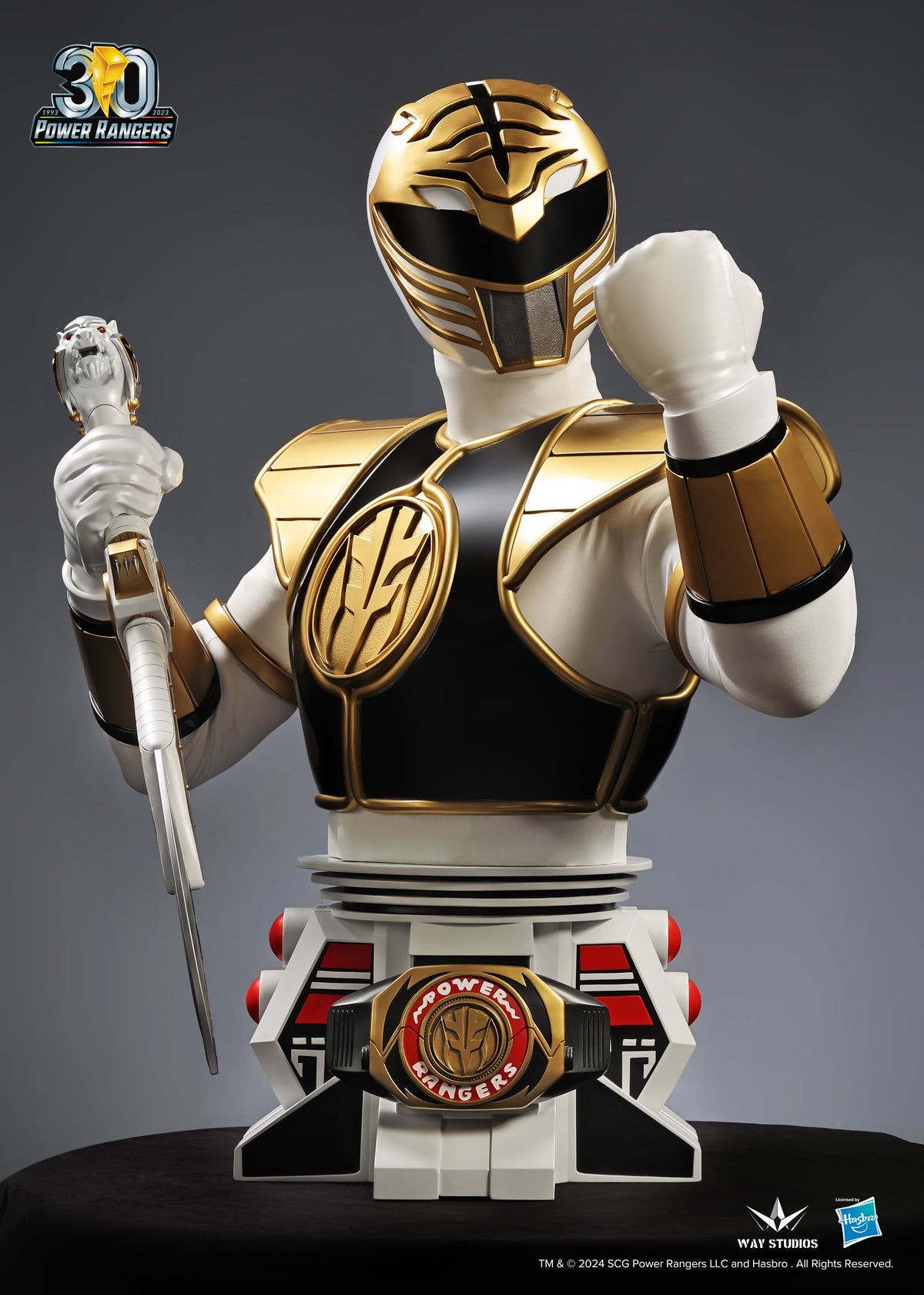 [PREORDER] WayStudios Power Rangers Series White Ranger Life Size Bust