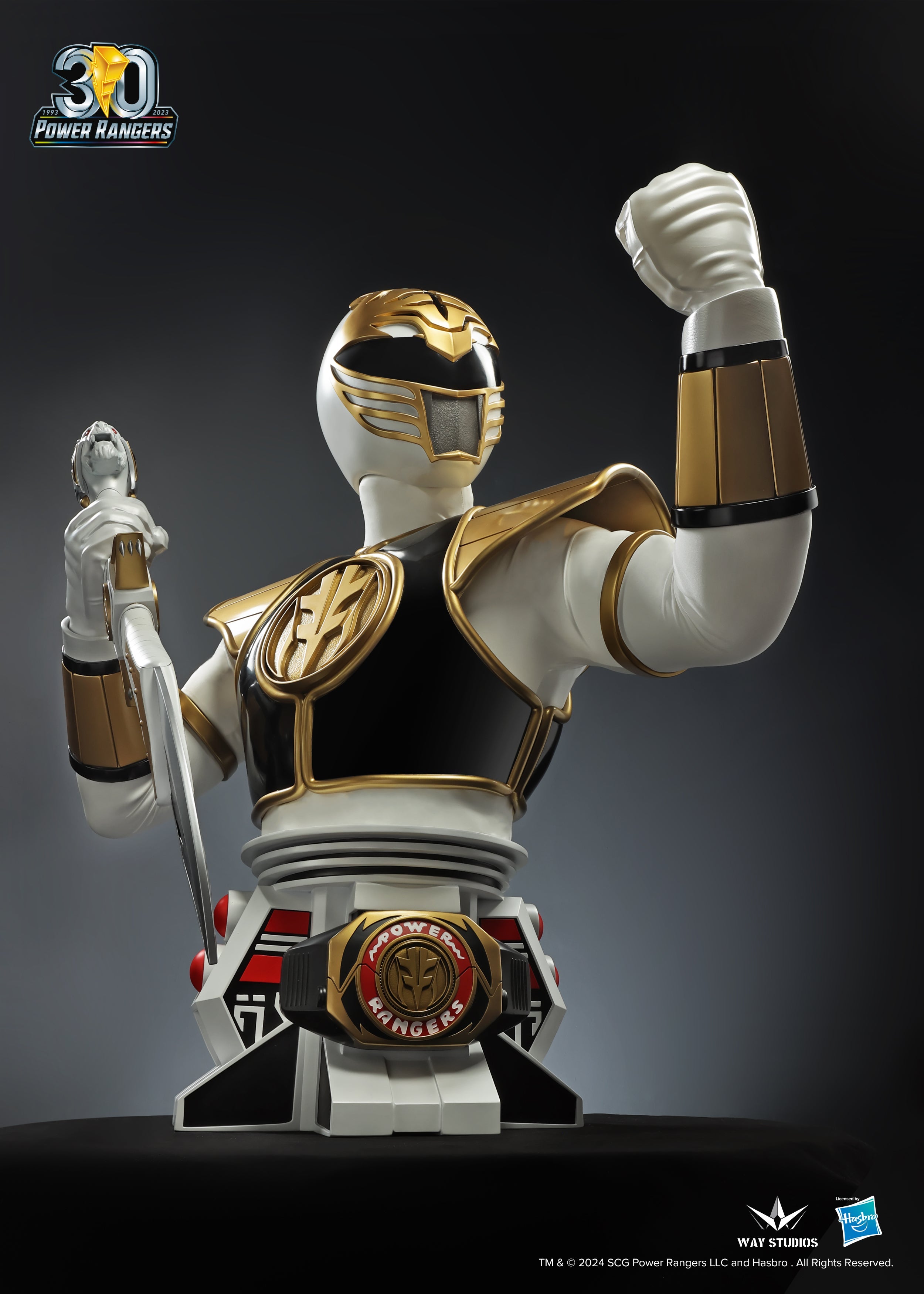 [PREORDER] WayStudios Power Rangers Series White Ranger Life Size Bust