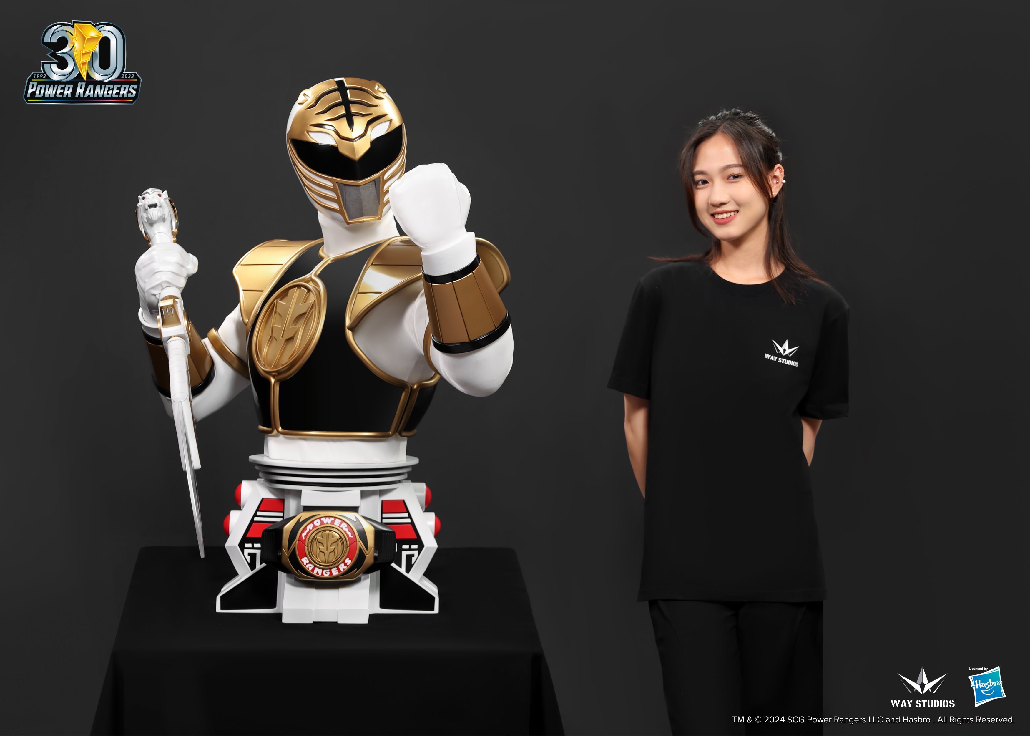 [PREORDER] WayStudios Power Rangers Series White Ranger Life Size Bust