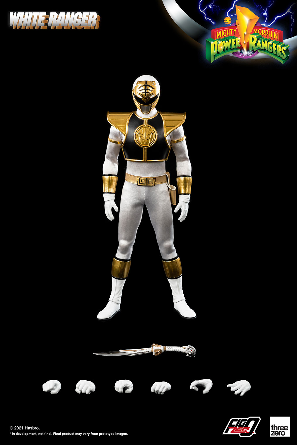 ThreeZero White Ranger 1/6 Scale Action Figure