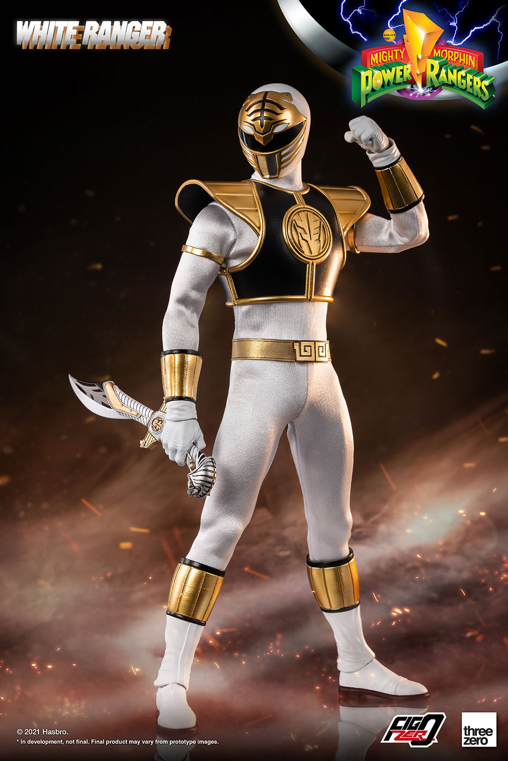 ThreeZero White Ranger 1/6 Scale Action Figure