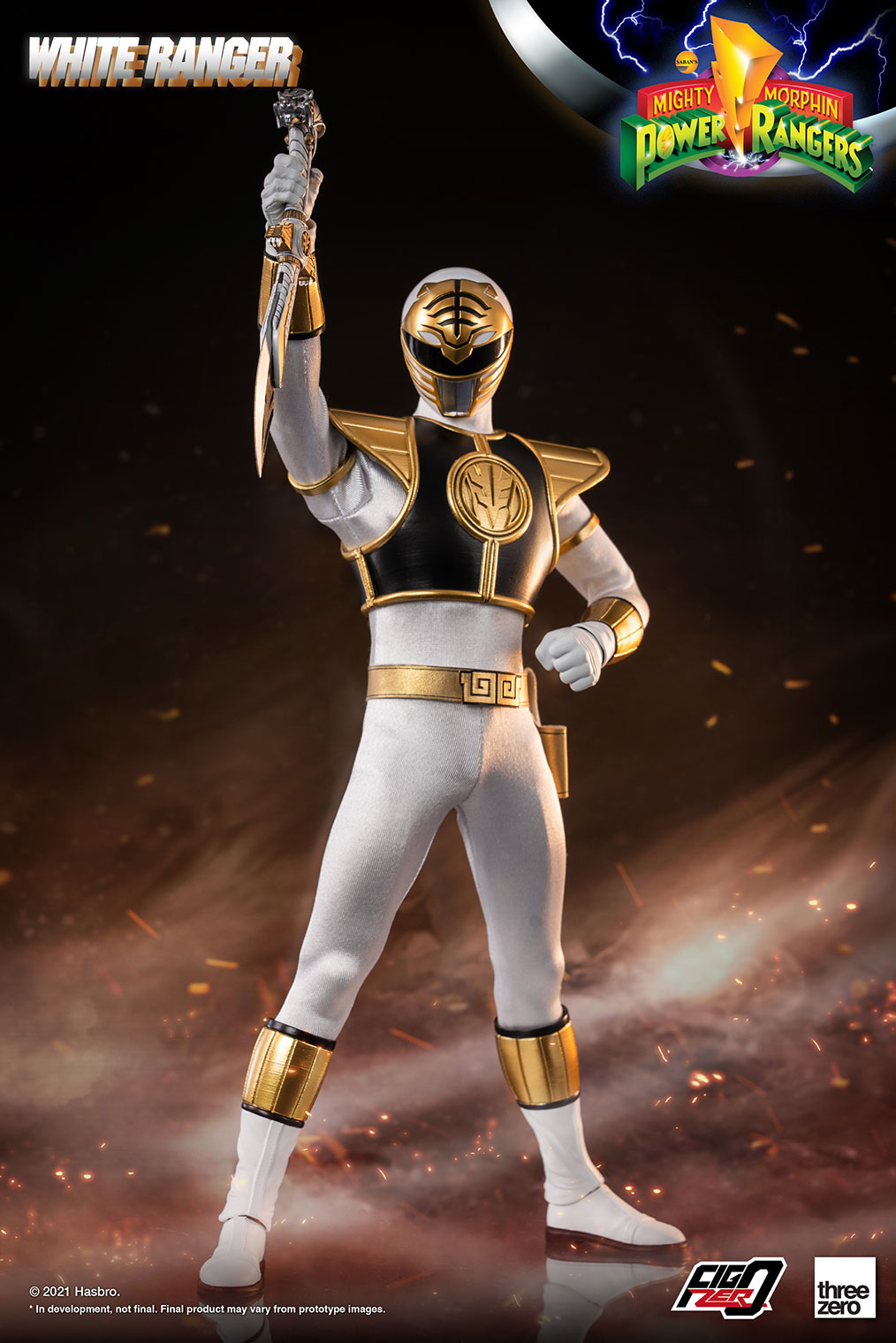 ThreeZero White Ranger 1/6 Scale Action Figure