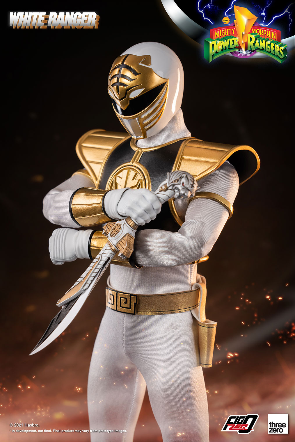 ThreeZero White Ranger 1/6 Scale Action Figure