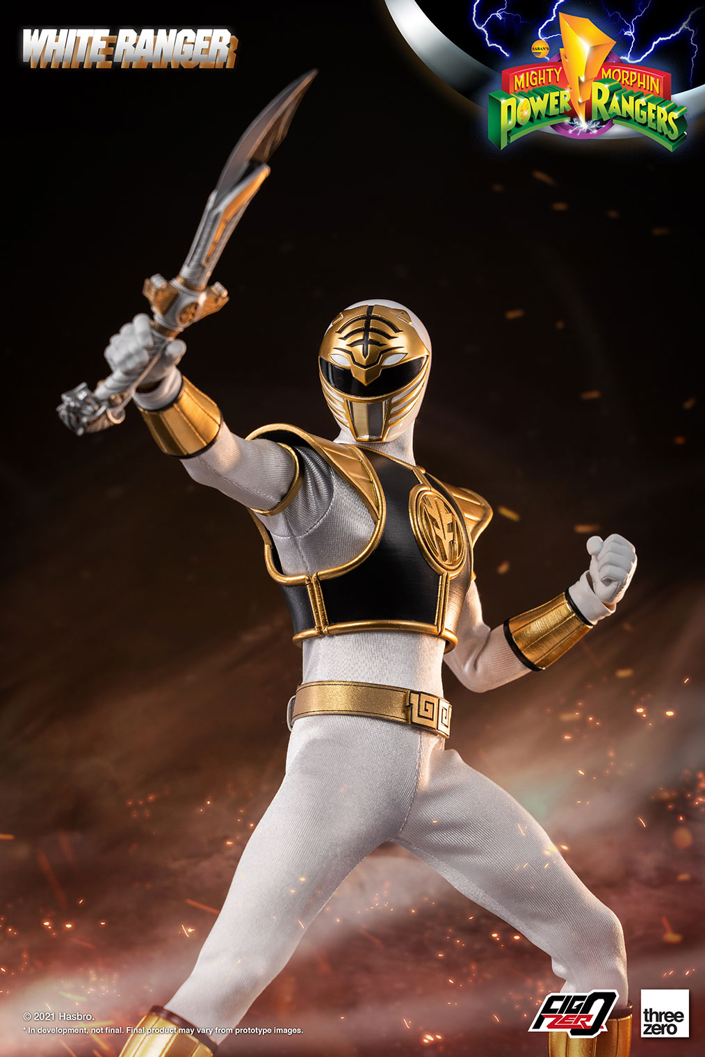 ThreeZero White Ranger 1/6 Scale Action Figure