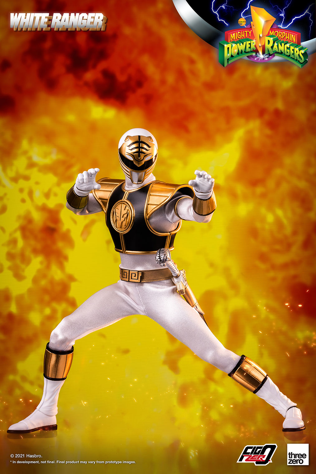 ThreeZero White Ranger 1/6 Scale Action Figure