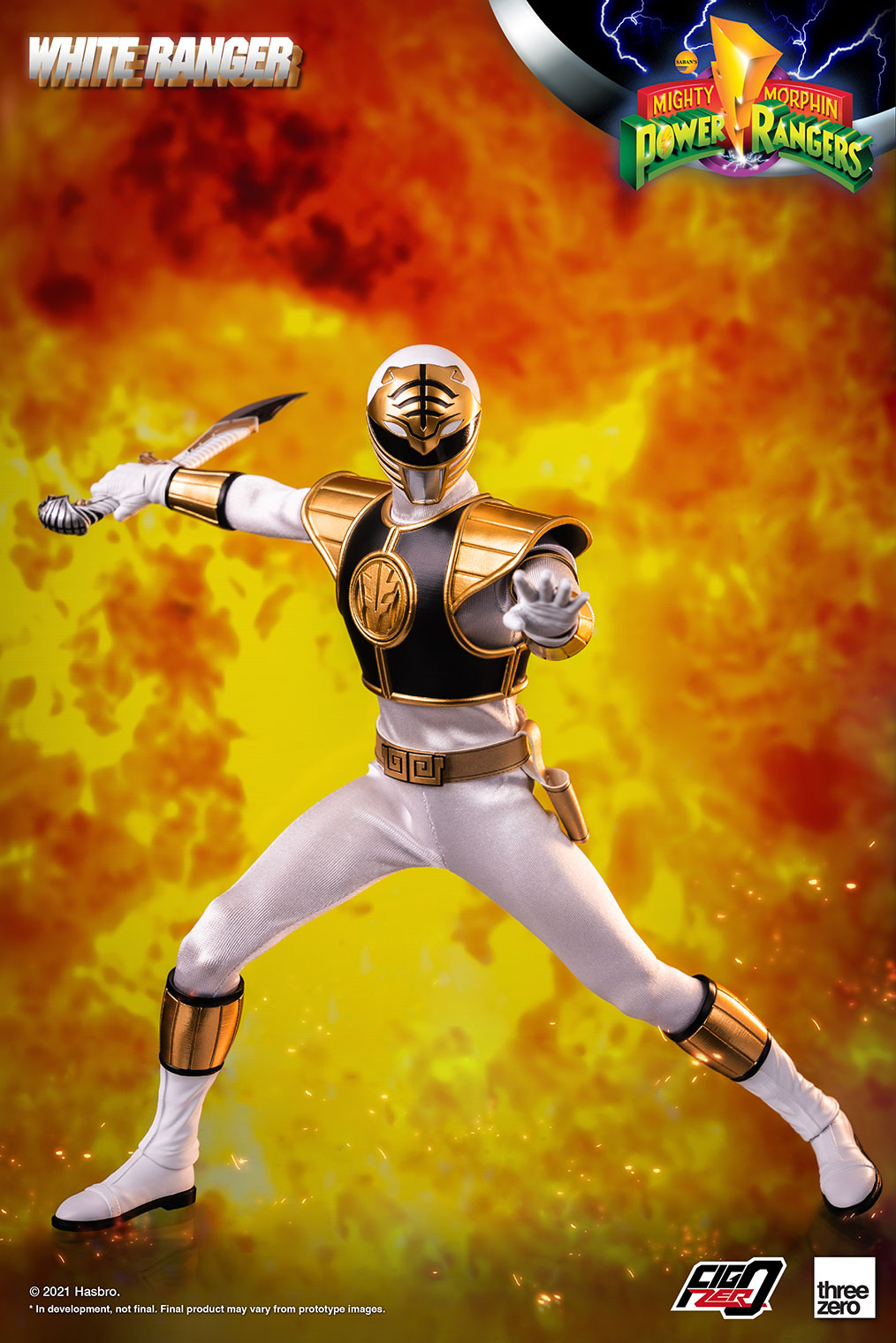 ThreeZero White Ranger 1/6 Scale Action Figure