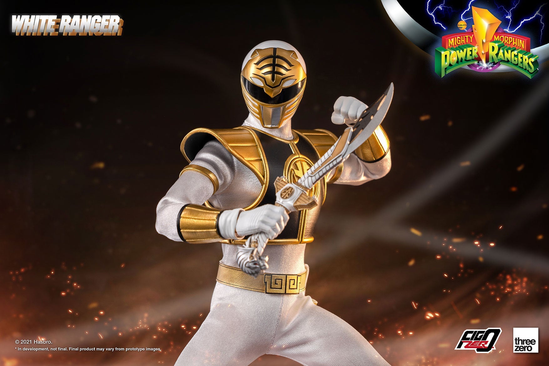 ThreeZero White Ranger 1/6 Scale Action Figure