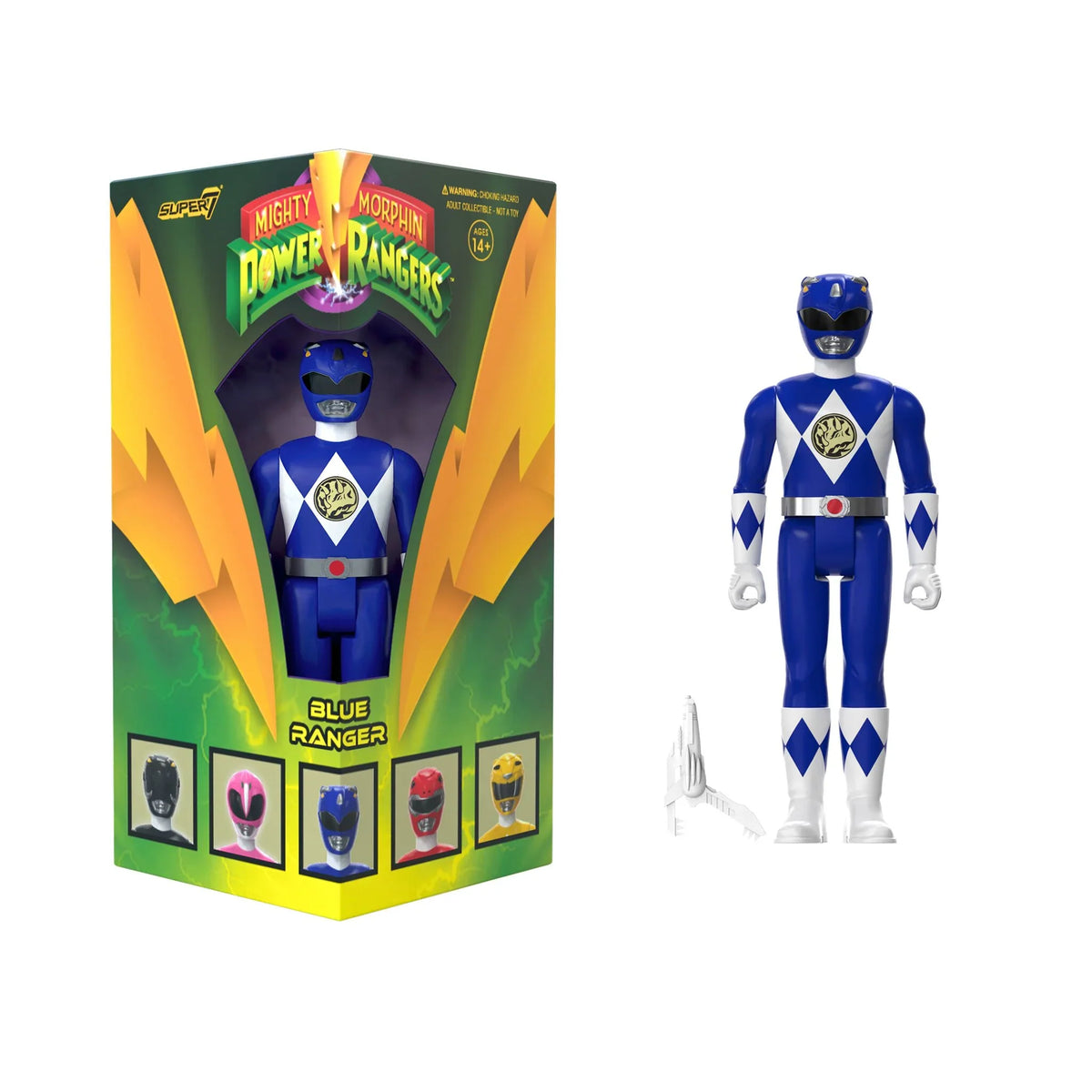 SDCC 2023 Blue Ranger Triangle Box ReAction Figure