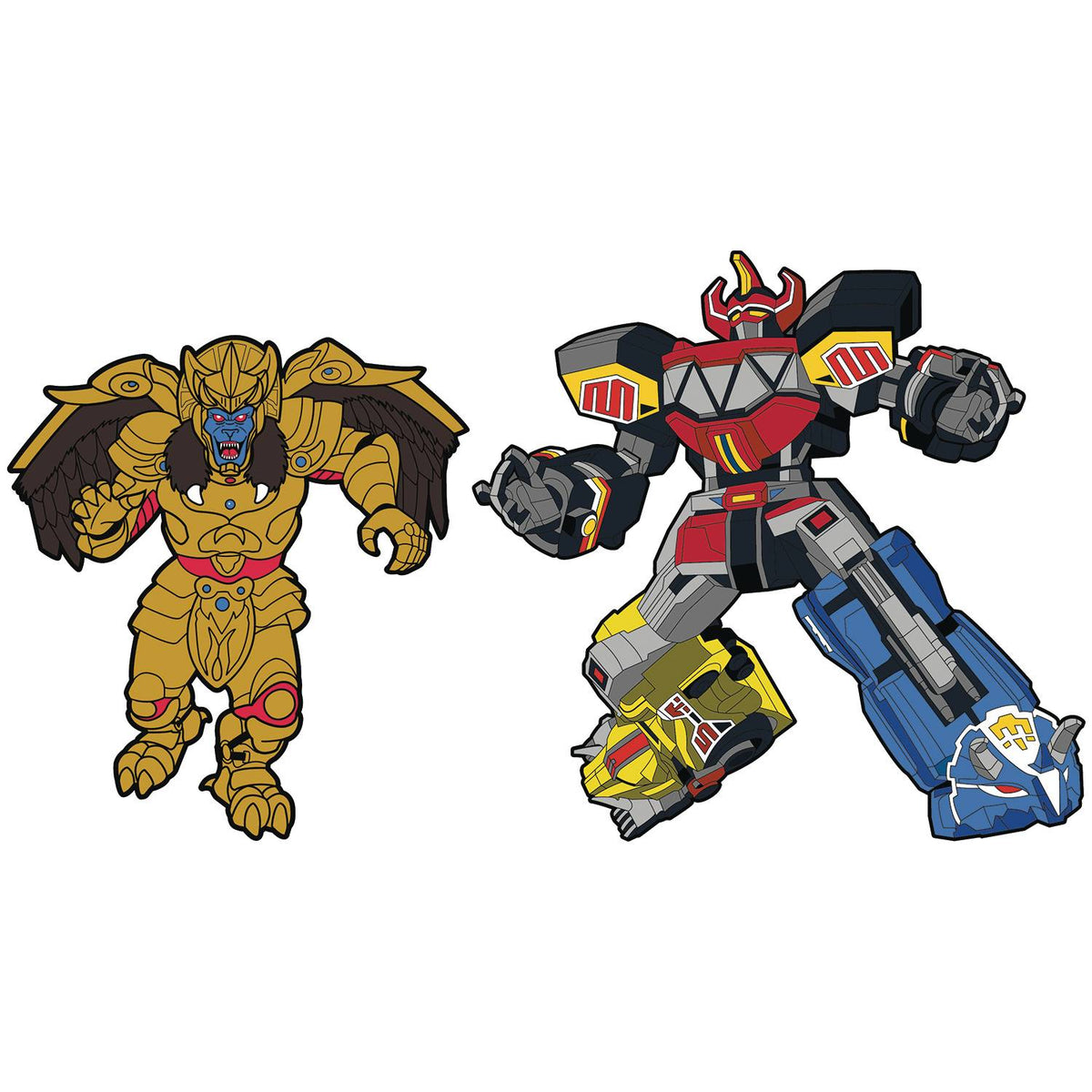 Power Rangers Goldar x Megazord Con Exclusive Enamel Pin Set