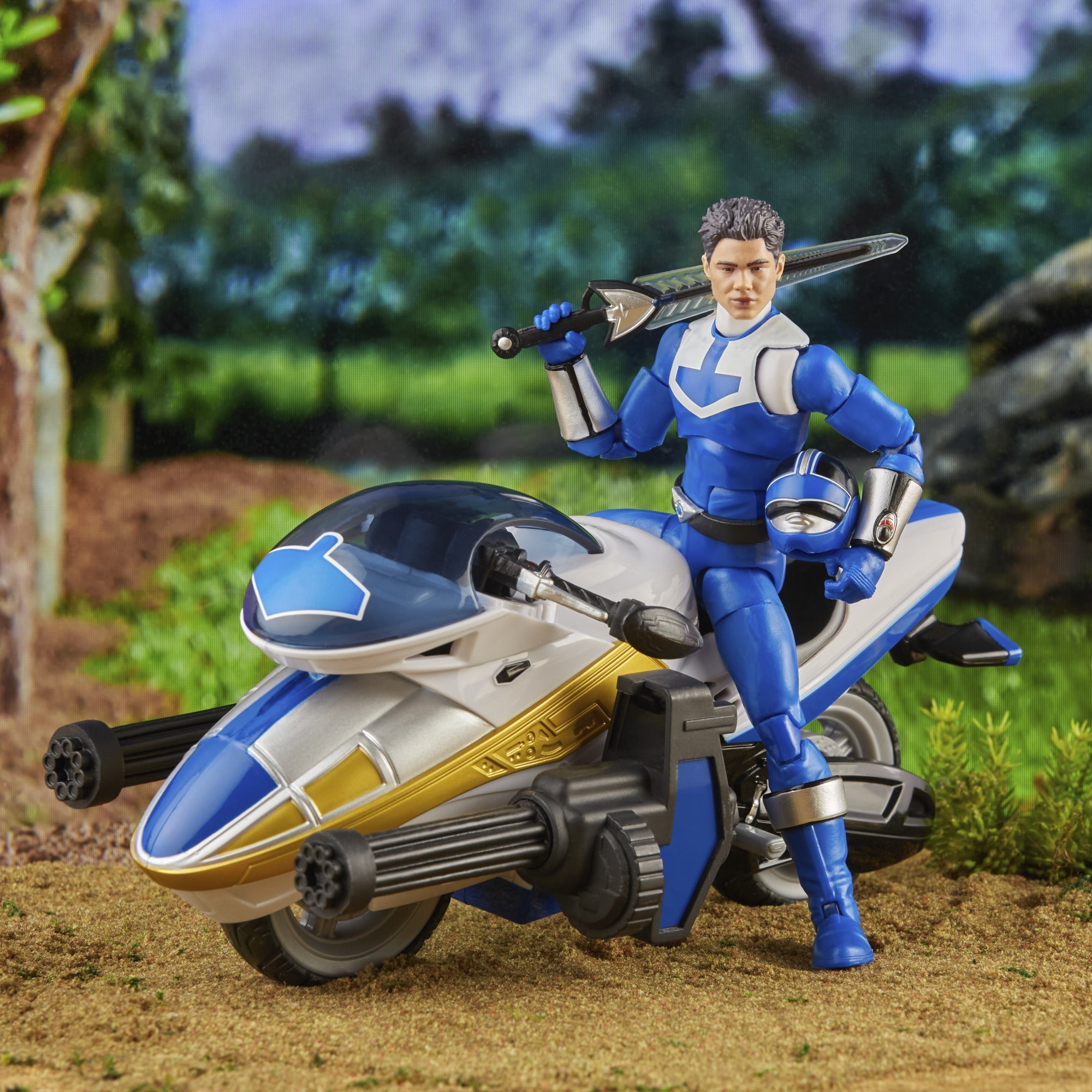 Lightning Collection DLX Time Force Blue Ranger & Cycle