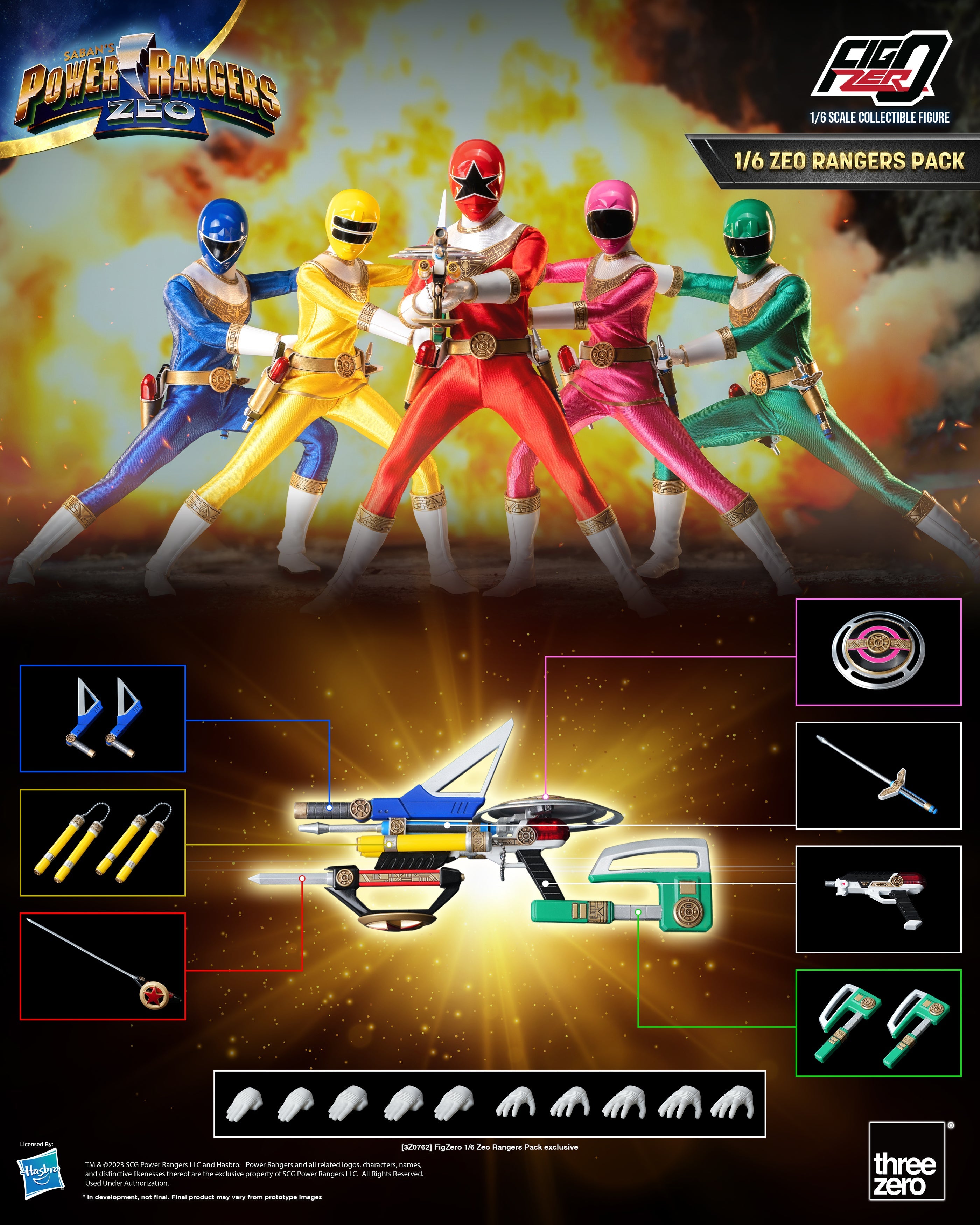 [PREORDER] FigZero Power Rangers Zeo Action Figure Box Set