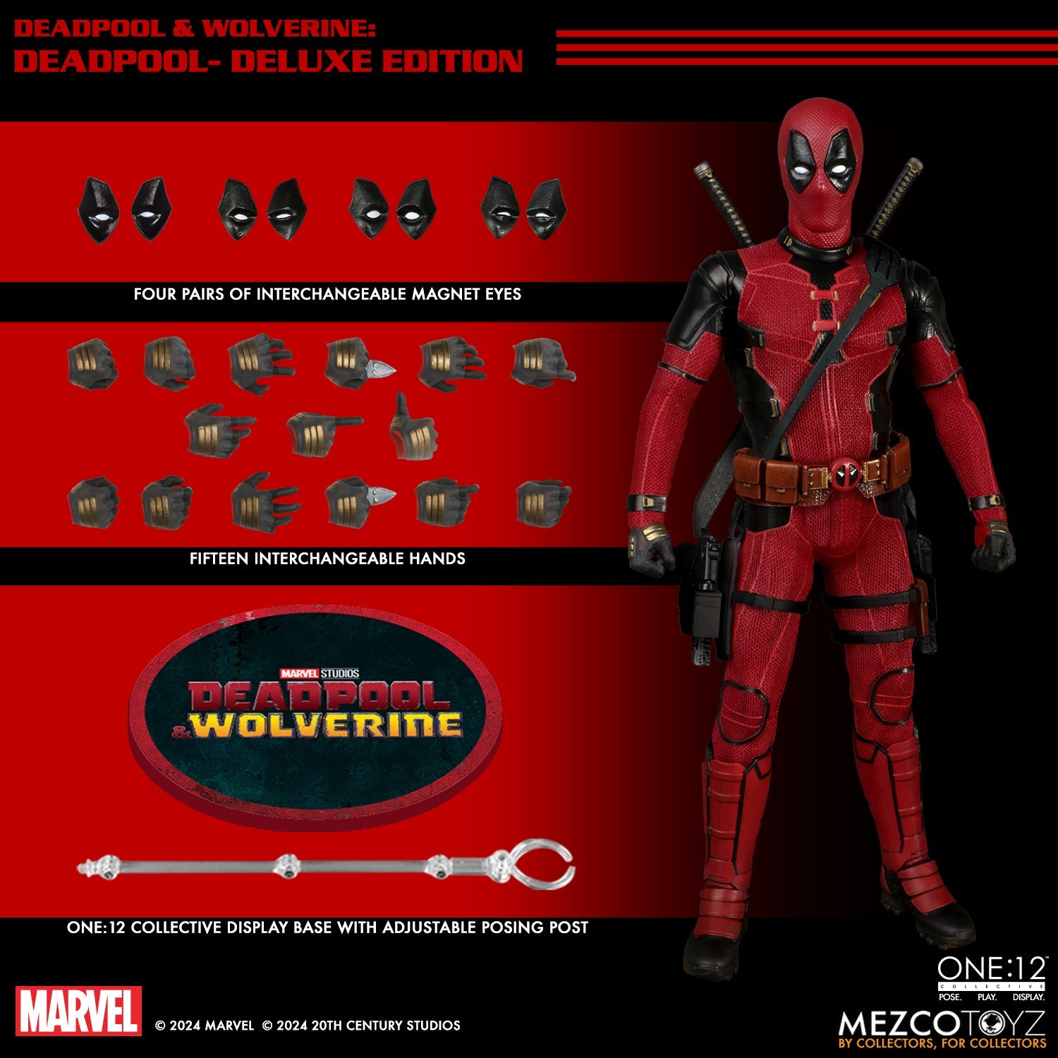 Mezco One:12 Collective Deadpool DLX Action Figure - Deadpool & Wolverine