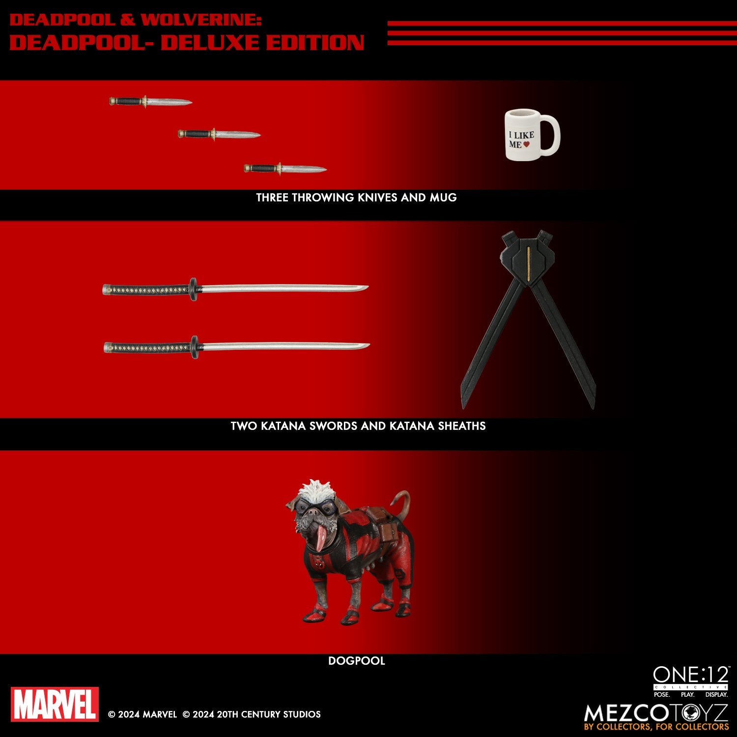 Mezco One:12 Collective Deadpool DLX Action Figure - Deadpool & Wolverine