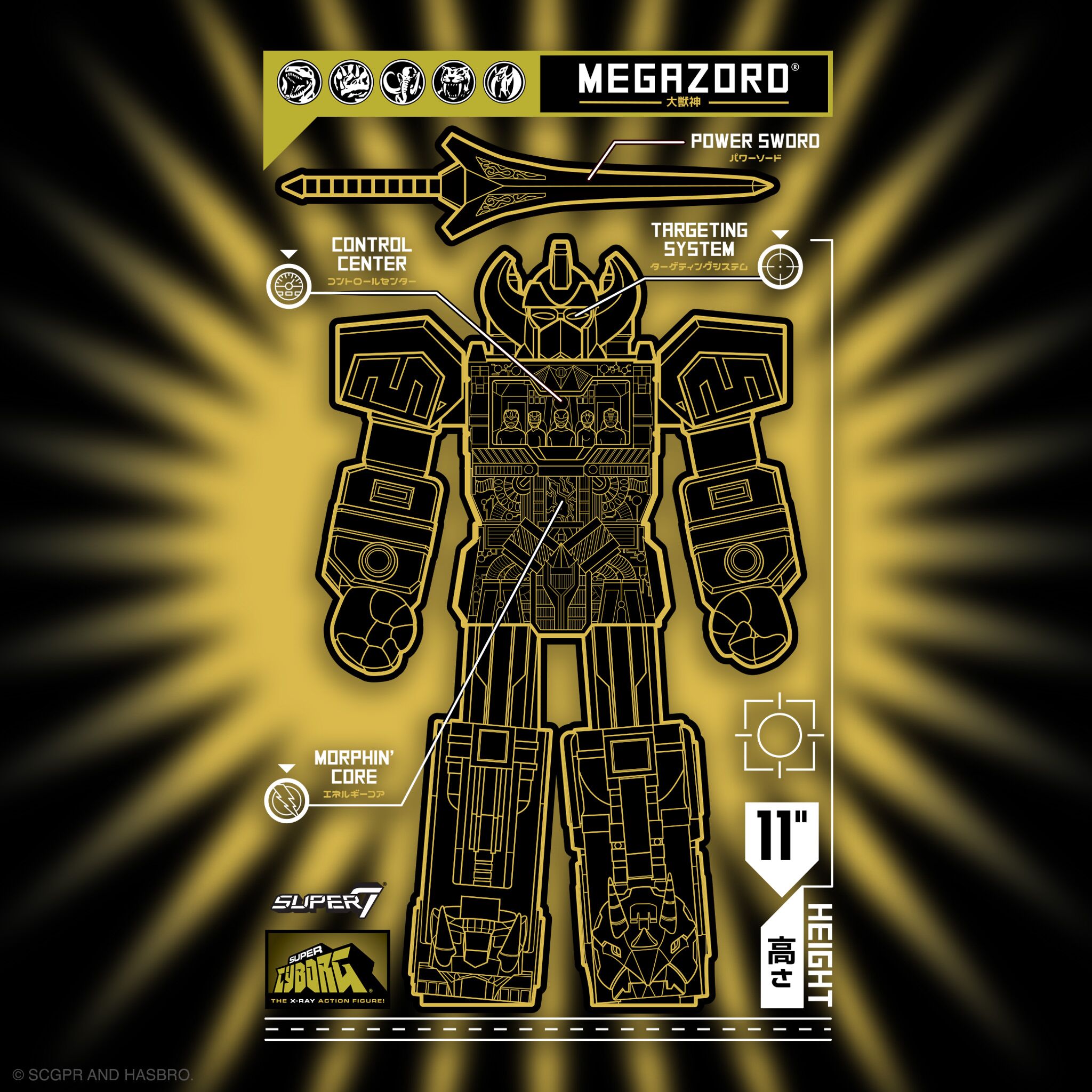 Super Cyborg Megazord - Black & Gold